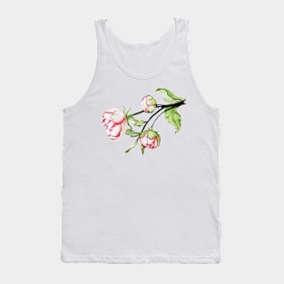 peony flowers.  watercolor Tank Top